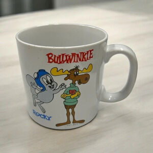Vintage 1980’s Bullwinkle & Rocky coffee mug.  Great used condition Pat Ward‎